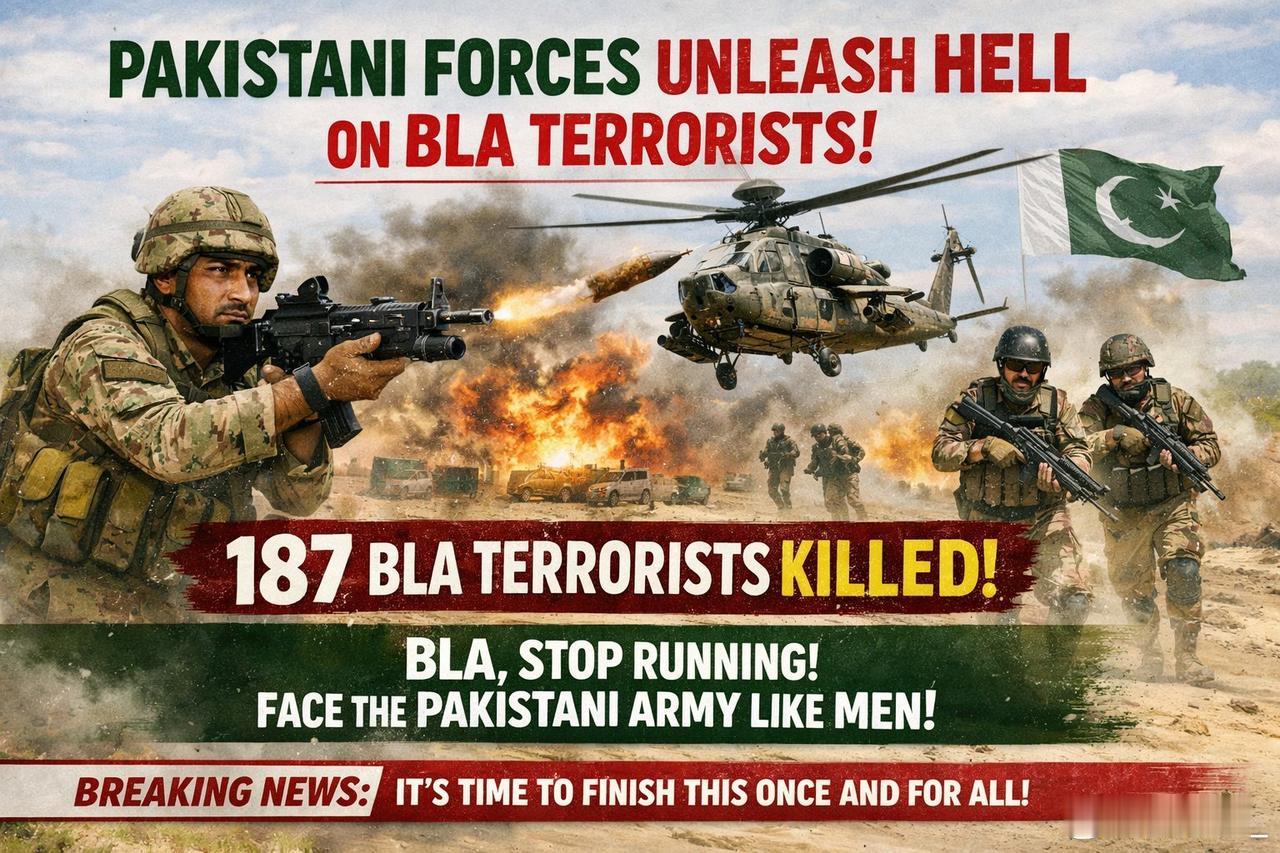 巴基斯坦宣布在近日与俾路支分裂势力的战斗中，共击毙187名恐怖分子。这个数字足以