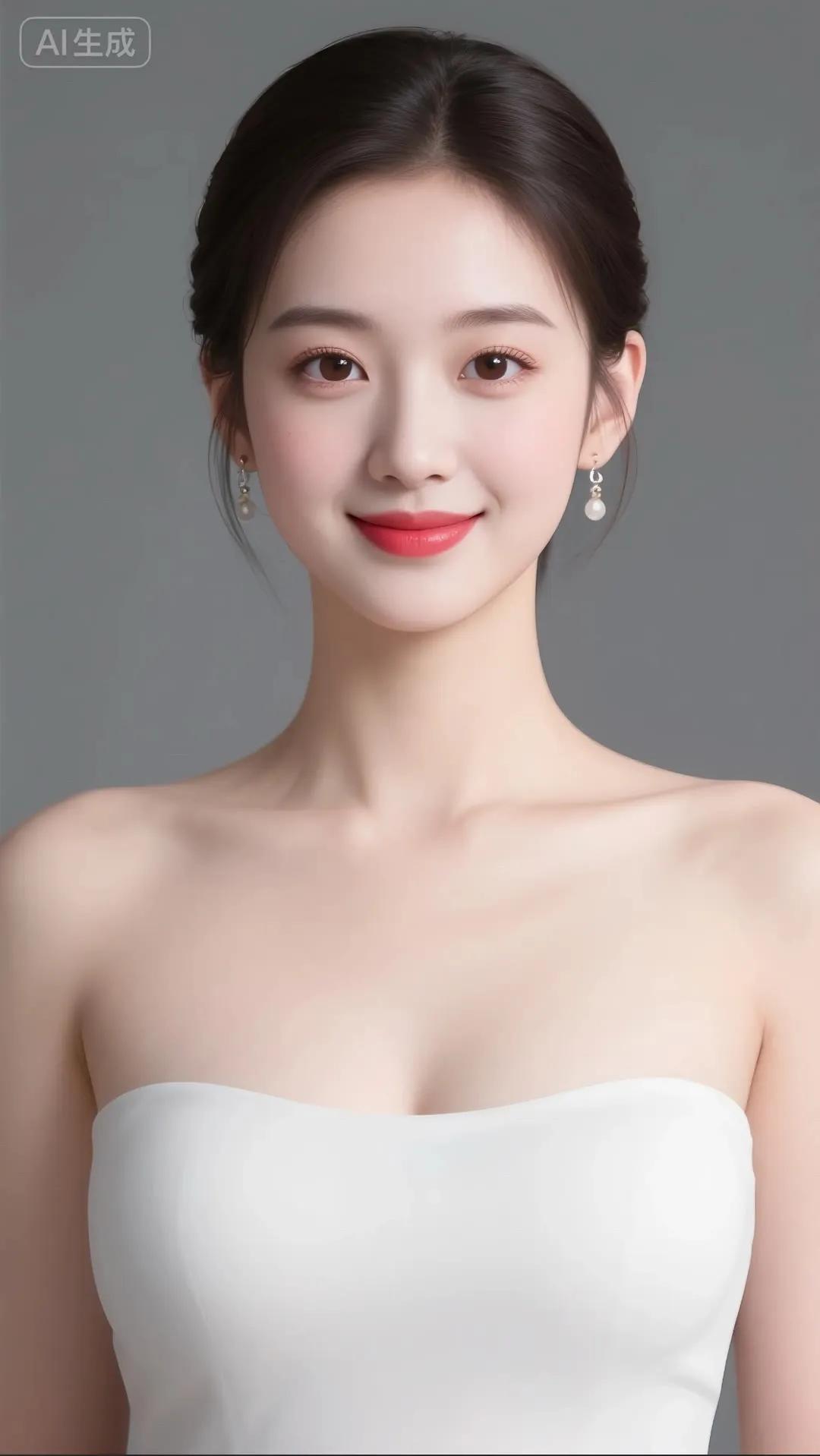 温柔优雅的婚纱照，甜美笑容，幸福满满！