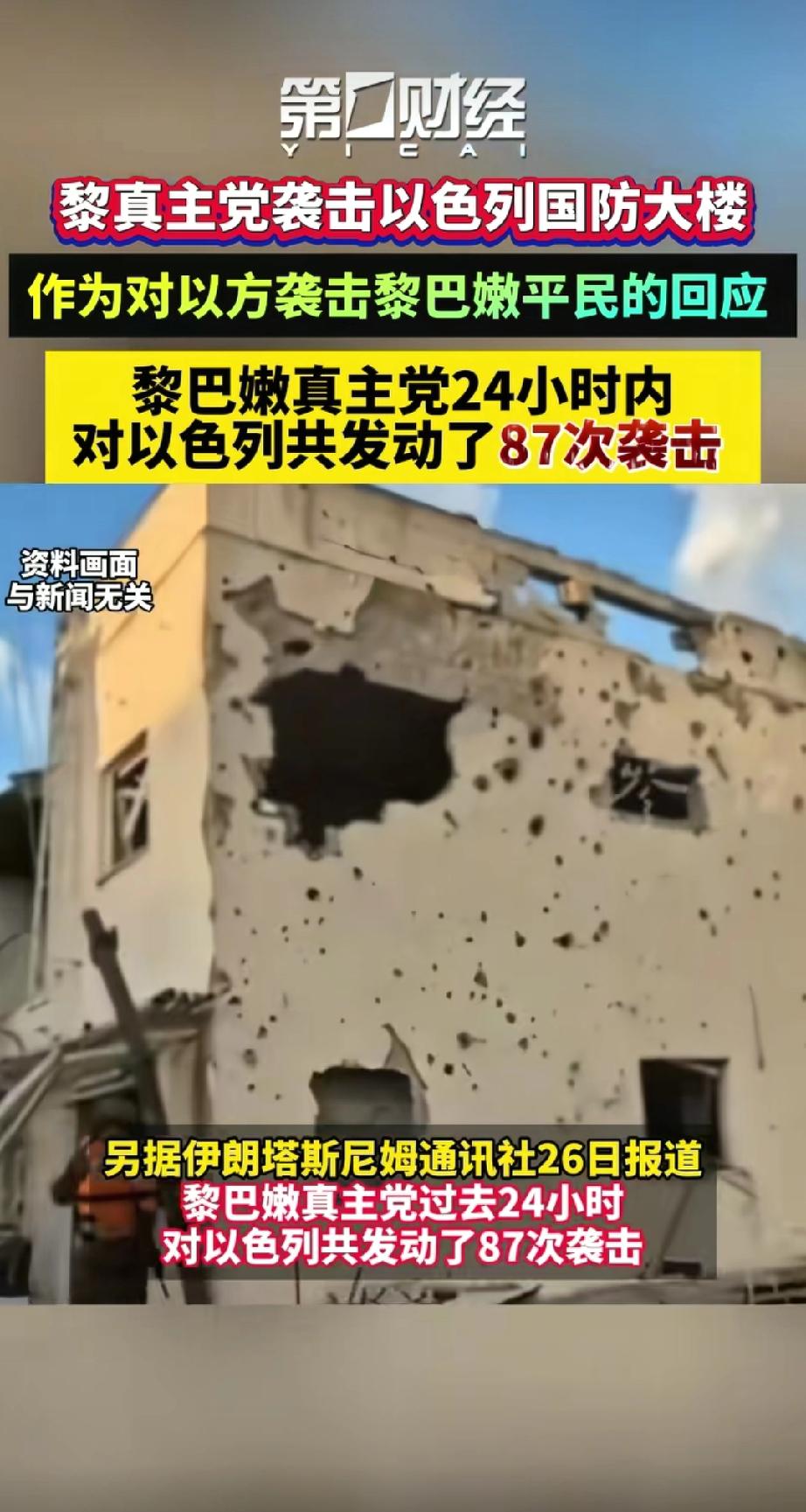 黎巴嫩也算是支楞起来了。
黎真主党：我们袭击了以色列国防大楼和以军苗，作为对以方