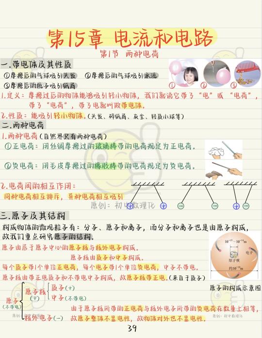暑假九物预习（1）：两种电荷