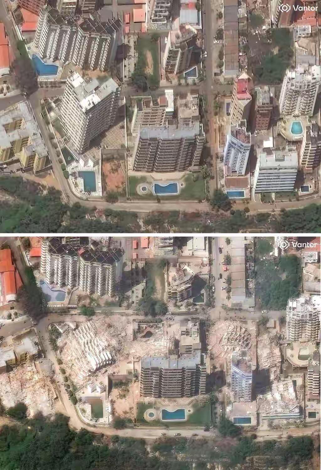 震前震后卫星对比图触目惊心！委内瑞拉北部强震过后，滨海城镇成片高楼坍塌！当地时间