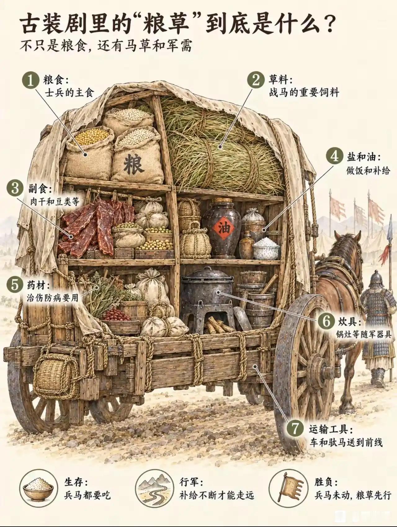 “兵马未动粮草先行”的粮草到底是什么？