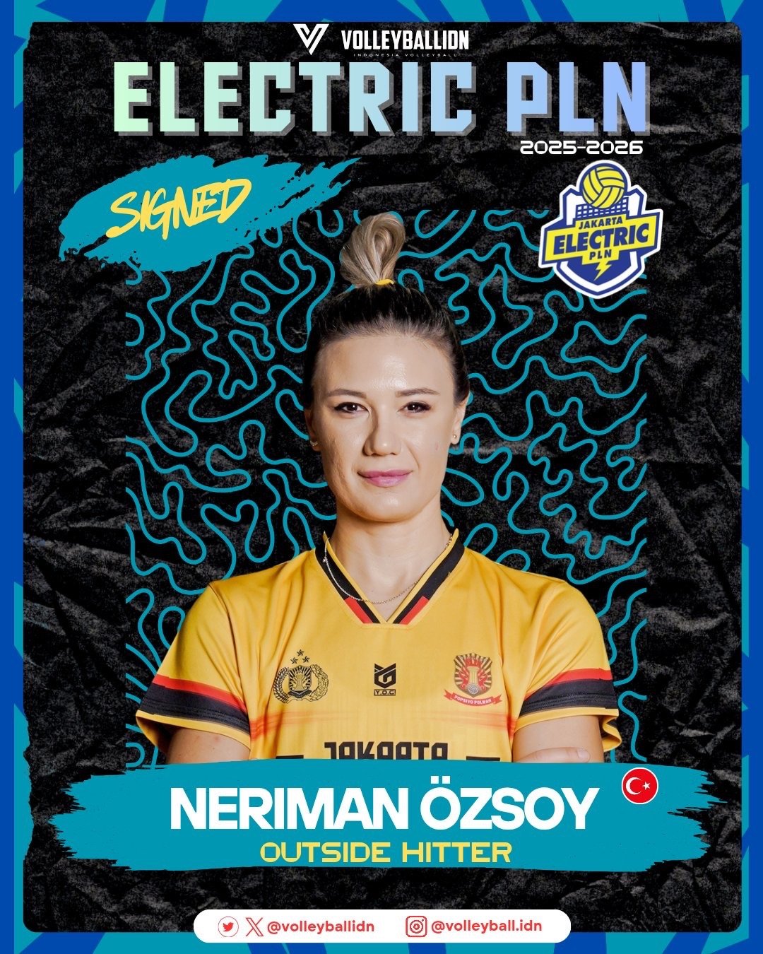 居然她还没退役🇹🇷内里曼·厄兹索伊与印尼联赛球队之一的雅加达电力PLN队签约