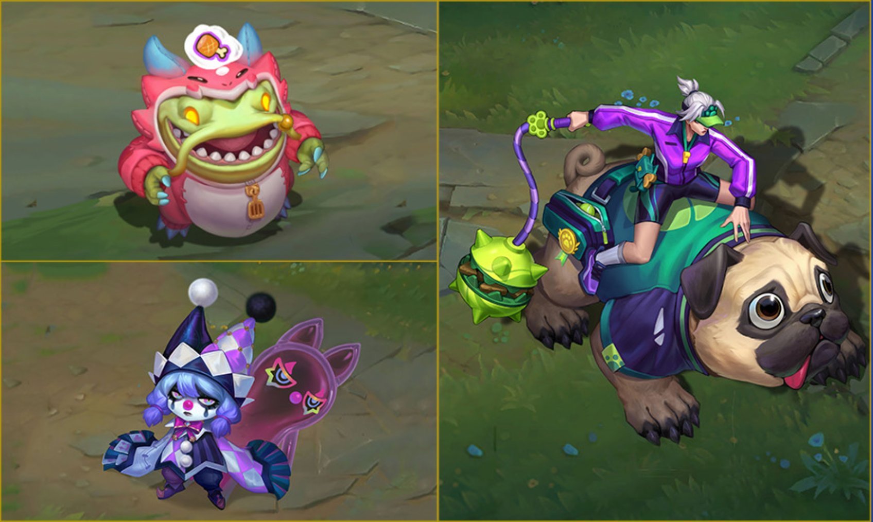 LOL愚人节新皮肤，胜利布隆，神话剑圣，太空律动 扎克英雄联盟