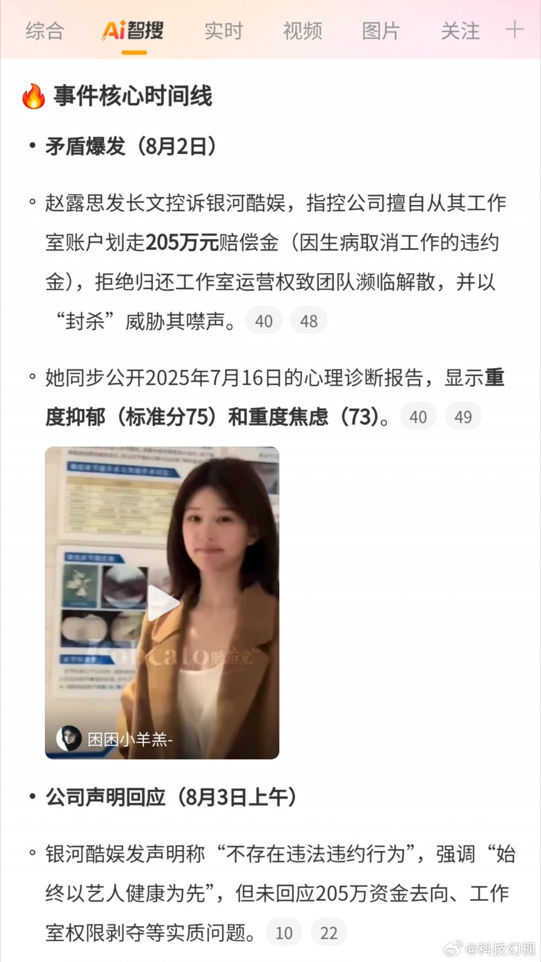 银河酷娱取关了赵露思一开始还觉得她挺倒霉的，现在我是真看累了…[允悲] ​​​