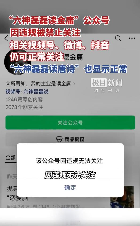 六神磊磊读金庸因违规被禁关  就是那个把流星花园解读为“悼明”的六神磊磊？这也太