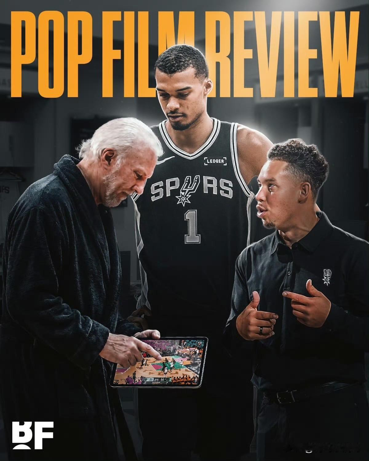 家有一老，如有一宝！！！波波维奇参与研究了马刺G1比赛录像回放！

在森林狼和马