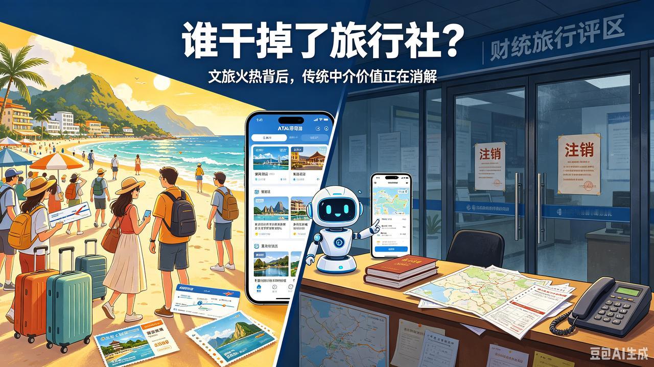 中介红利消散，旅行社要找寻全新的价值坐标
 
出游人次连创新高，大批旅行社却陆续