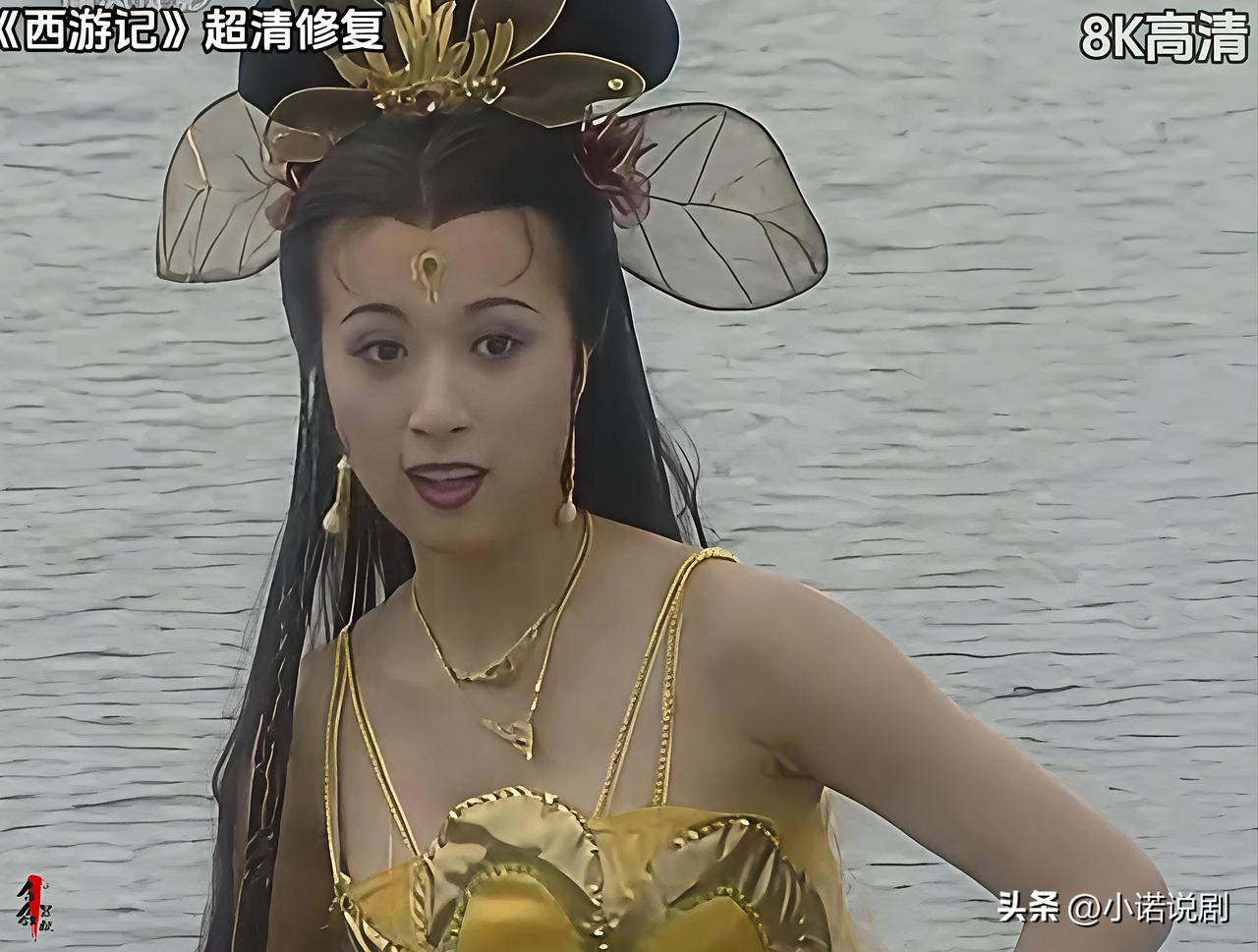 孔雀公主，由雌孔雀修炼成人形，为孔雀大明王菩萨的后裔，独自居住在孔雀台之上，她手