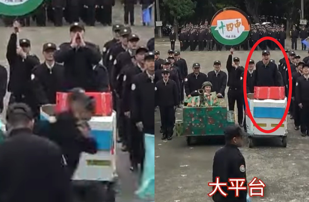 王大陆部队表演画面王大陆部队表演镜头 据台媒，王大陆所属的14中队在歌唱比赛中获