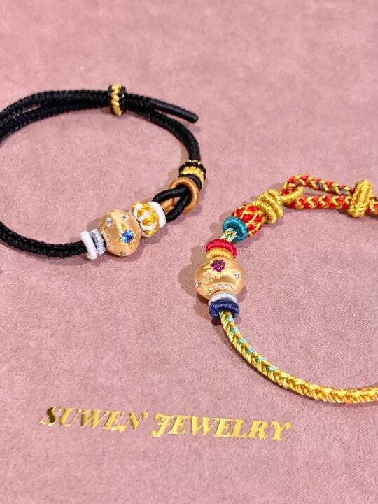 故宫配色yyds！🐞黄金编绳✨多巴胺路路通～