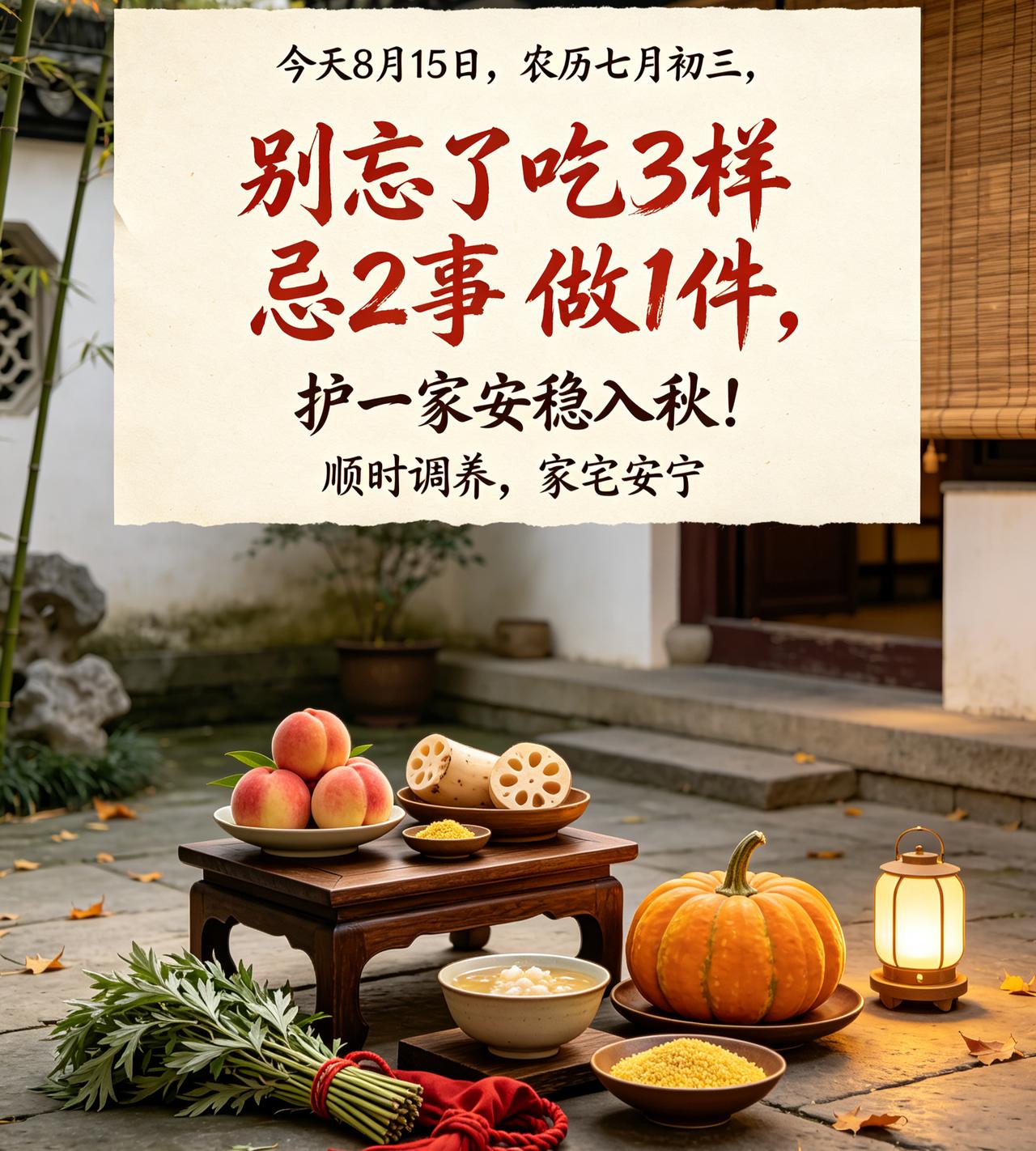 【8月15日，七月初三除日黑道：黄历让动土修房、但4件别碰，别看宜修造就猛干】