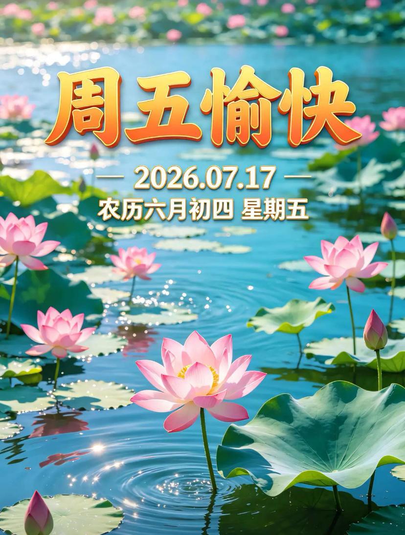 🌺2026./7月17日，晨光拂眉眼，清赠清欢🌺

🌴🌸清晨朝霞满染长空