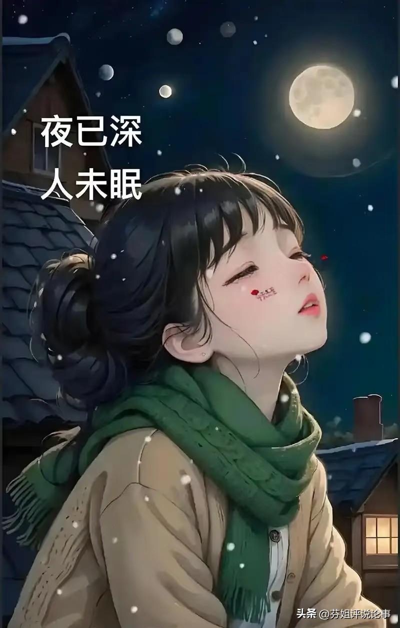 《深夜失眠，才敢承认自己没那么坚强》

凌晨两点，我又醒了。

窗外黑漆漆的，老