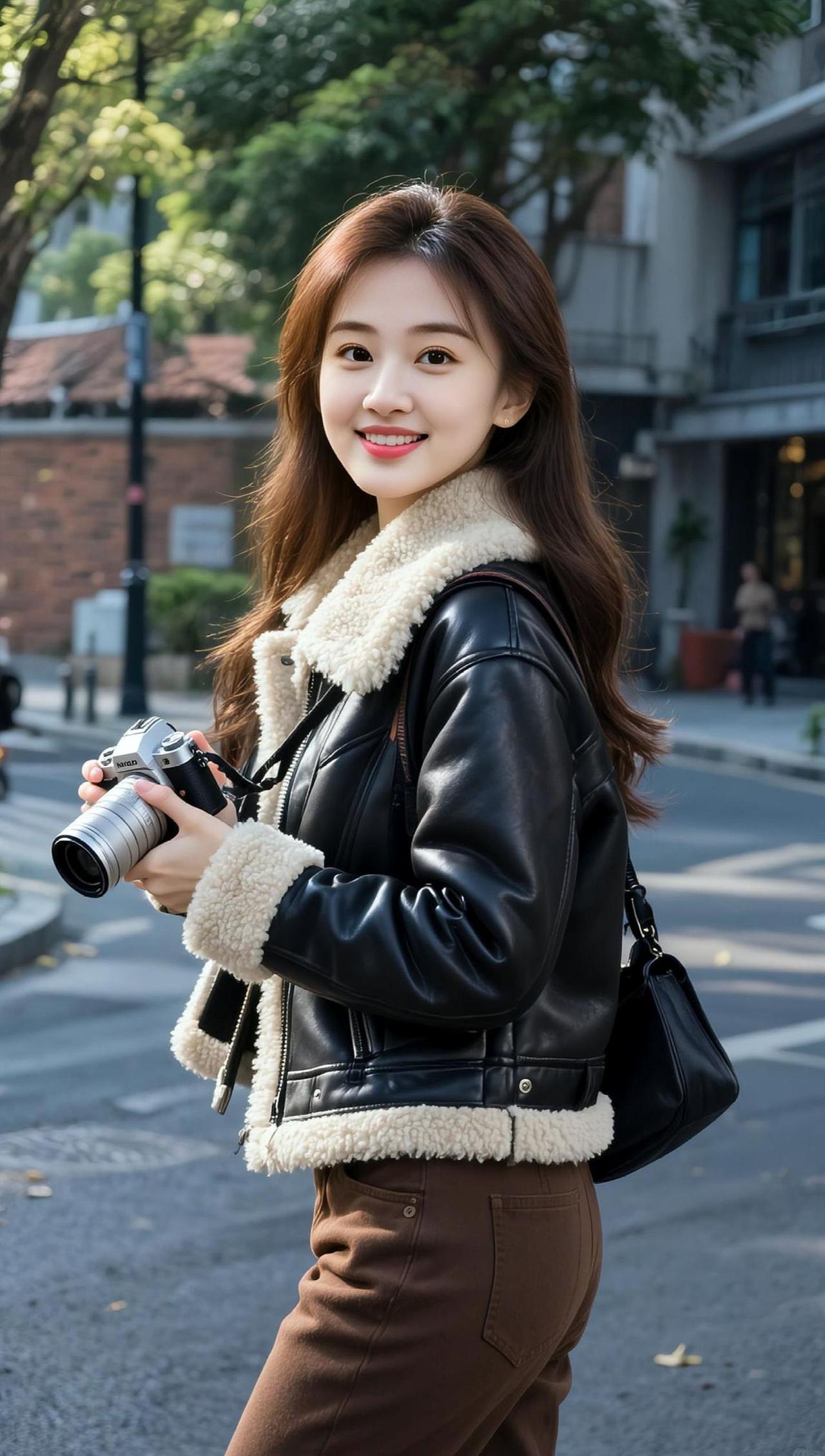 AI街景生活照 抖音ai创作 时尚街拍特效 拍出爱笑的你