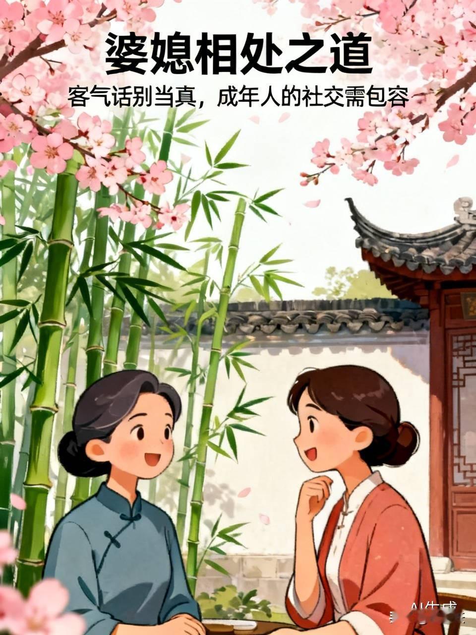 婆媳需要社交，需要情商，更需要一颗包容的心，不然走不远。