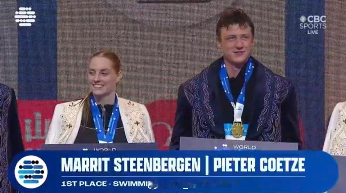 丝绸之路游泳世界杯前三🥇：🇿🇦Pieter Coetze & 🇳🇱Ma