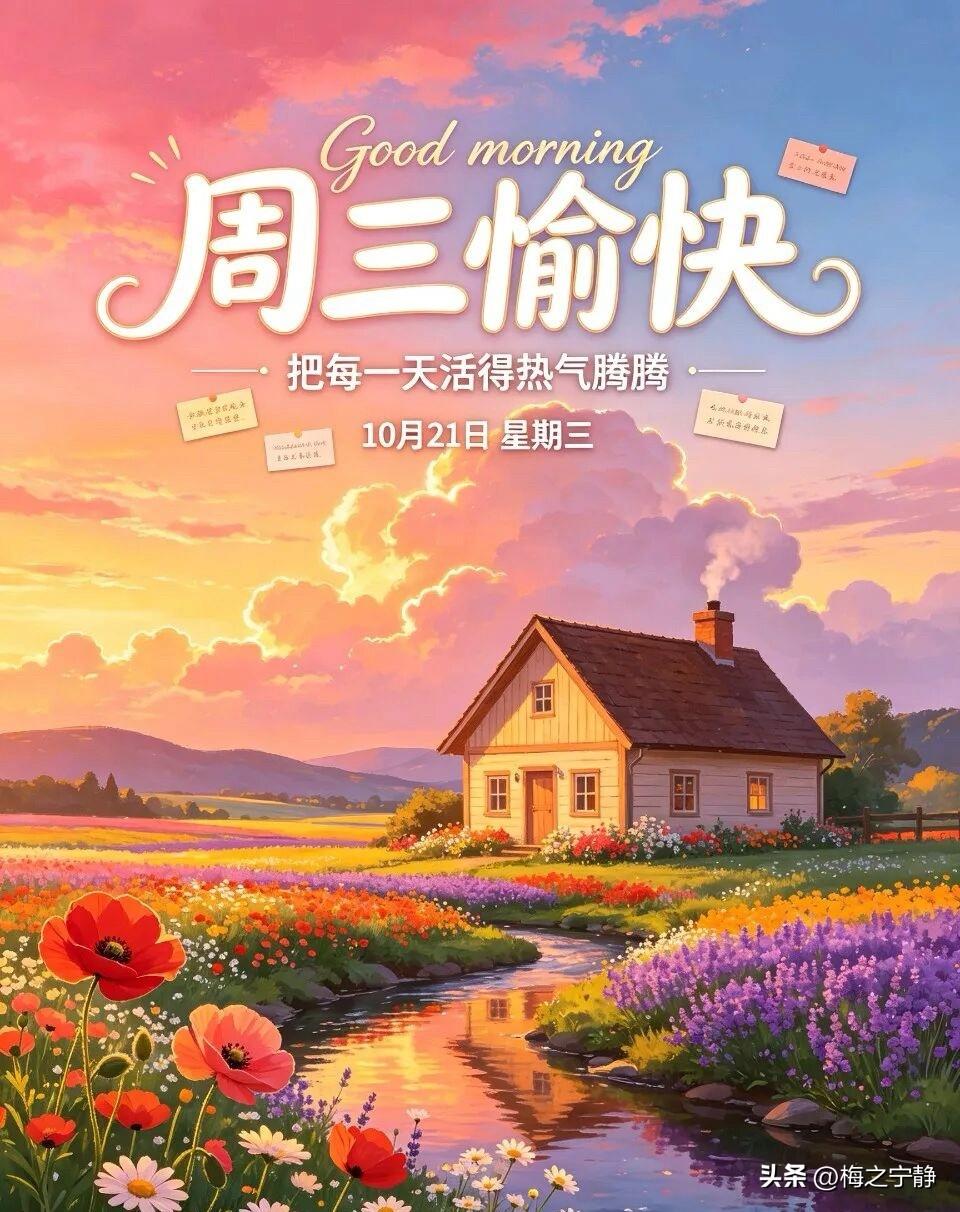 🍂²⁰²⁶/₁₀.₂₁ ᵕ̈ 🌞早安｜一路向阳🌻🌻🌻
清晨的秋阳缓缓铺