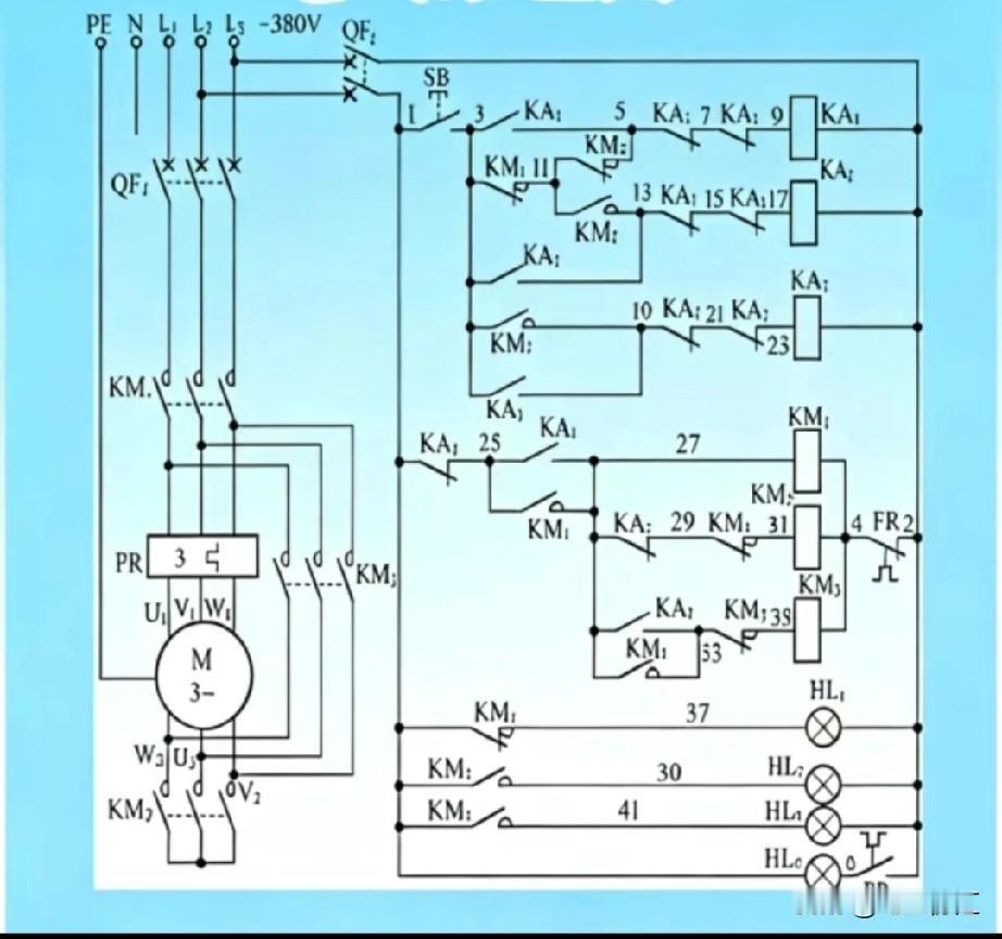 能把这个电路图研究明白，也是电工大师傅电气控制原理图 电气原理图识图 行车控制电
