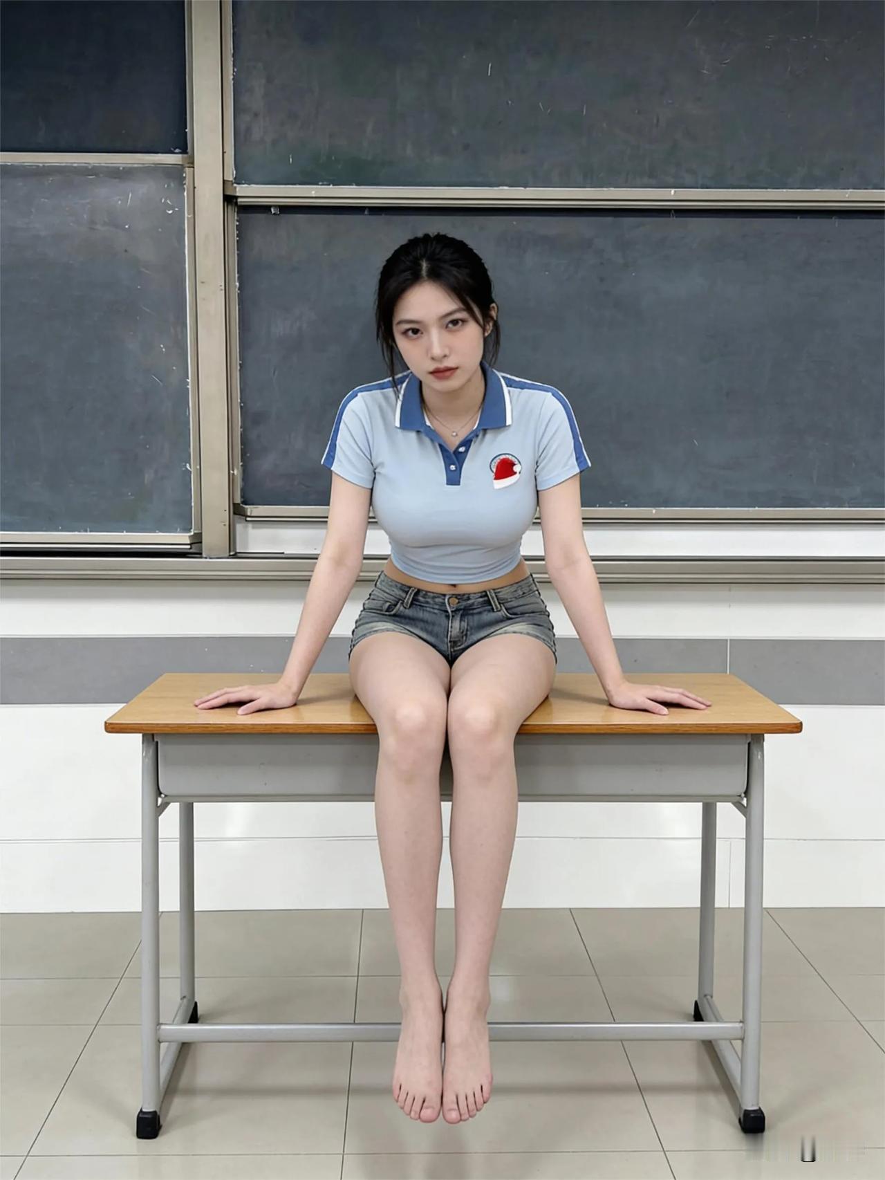 放弃空姐照✨
重返高中校园拍旧时光
原本计划好拍一组精致的空姐艺术照，临出门前突