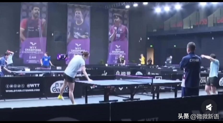 天选混双的默契真的是不一样啊，虽然这次只有单打的比赛，但是刚刚看到莎莎和楚钦在训