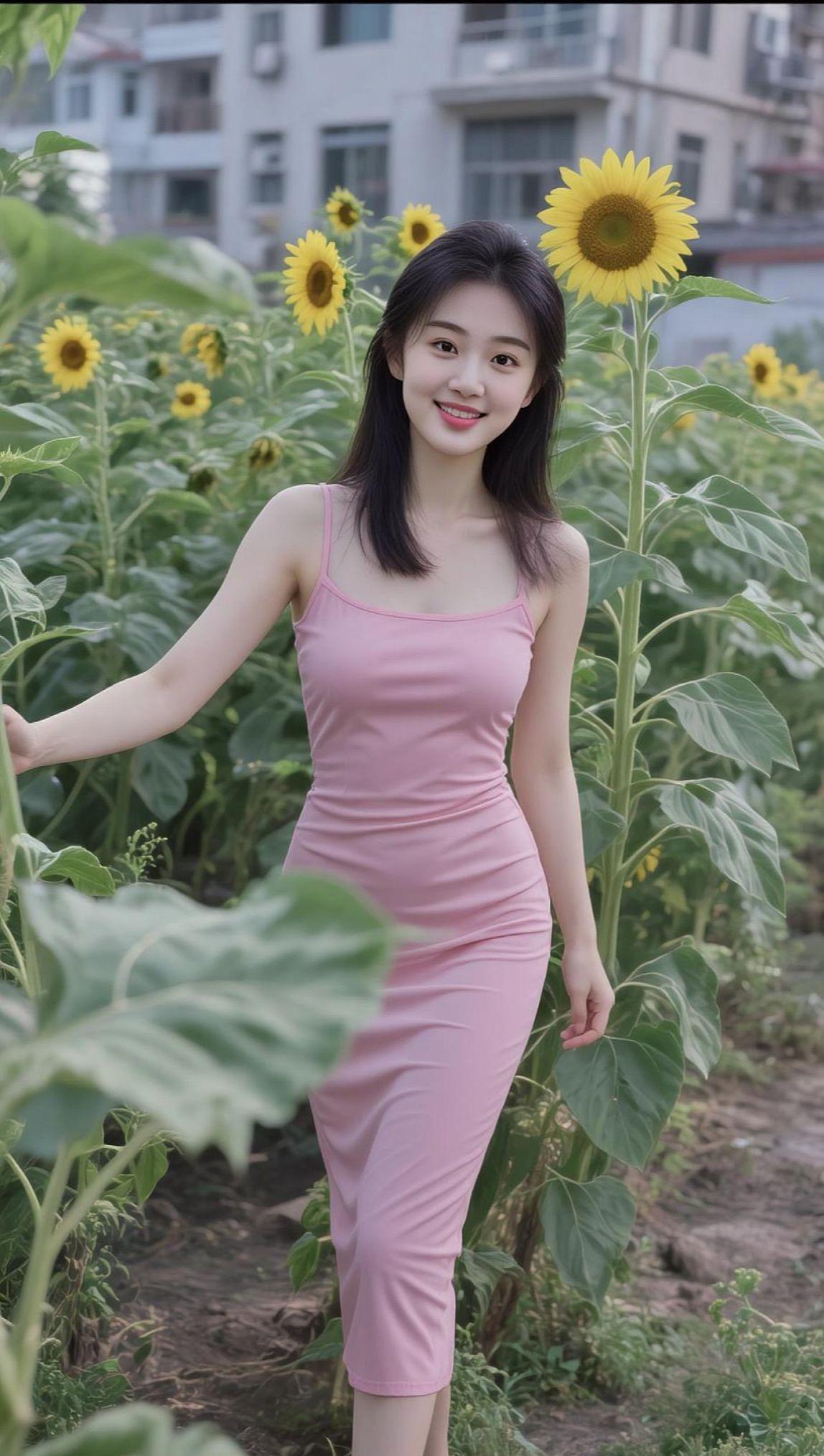 AI向日葵美照 抖音ai创作 高颜值