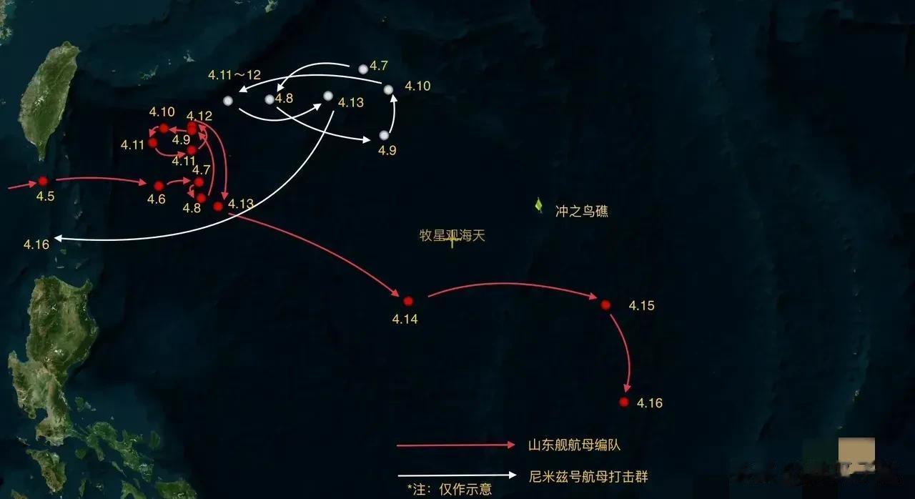 最新消息！山东舰完成围台演习后，并没有返回南海，而是继续向东航行，抵近美国关岛，