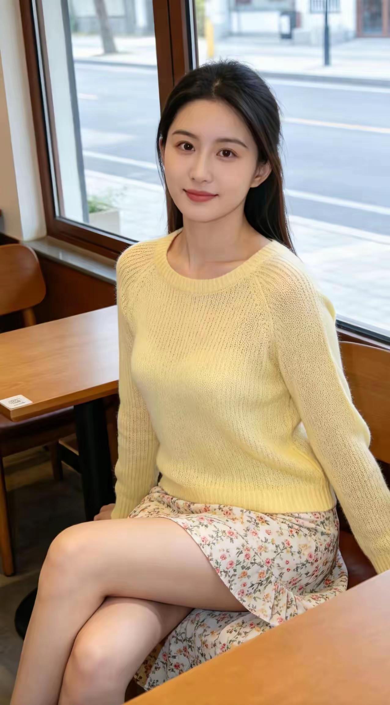 窗明几净，美人如画。