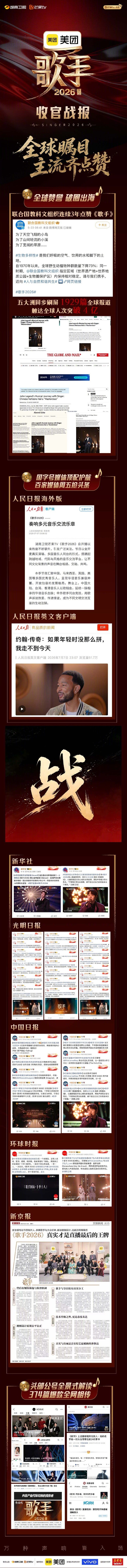 歌手2026成绩硬数据说话，整整十二期收视一路飘红，五网同时段拿下榜首，火遍各大