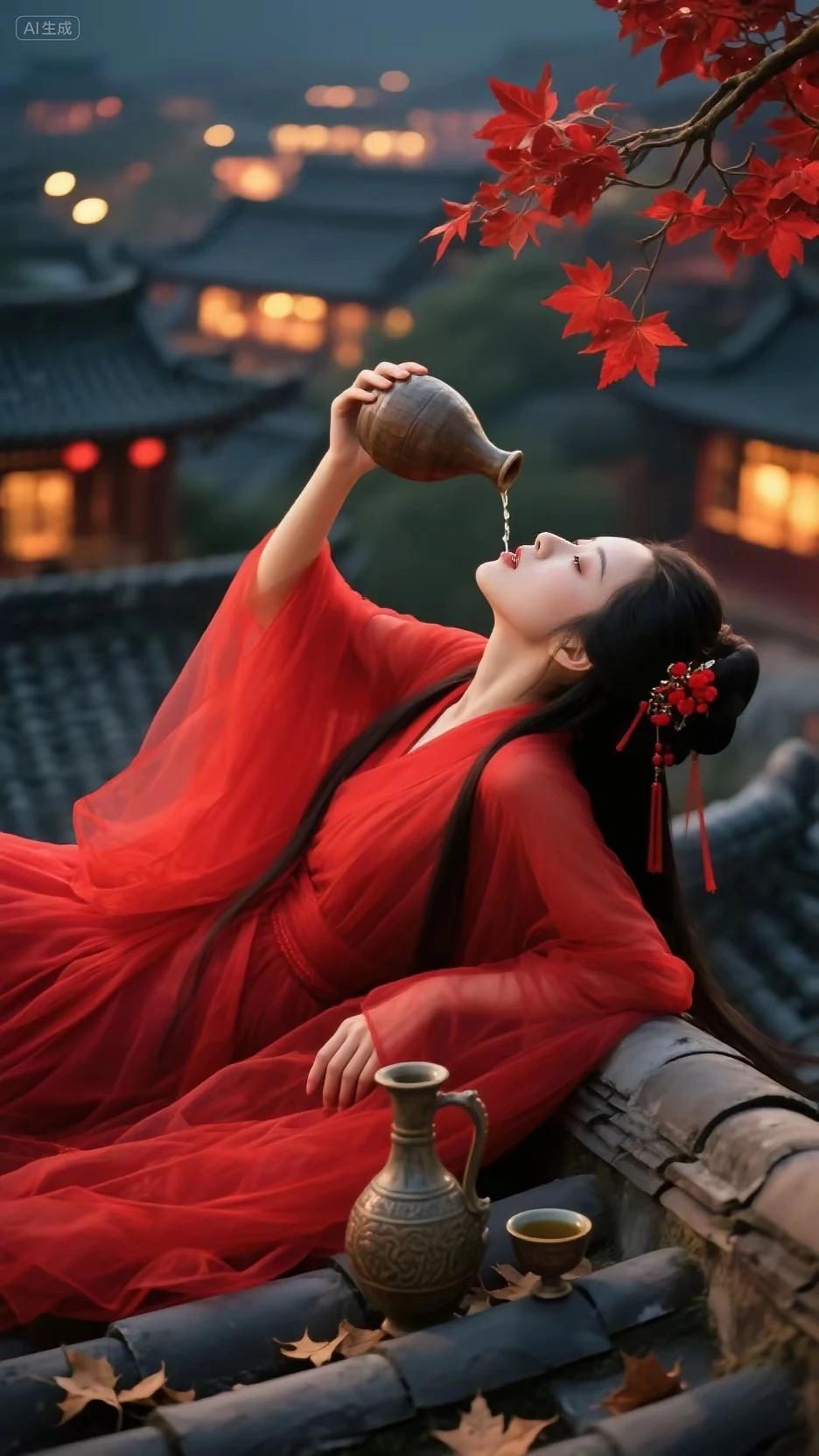 酒壮英雄胆，
什么都敢说。
李白斗酒诗百篇，
长安市上酒家眠。
天子呼来不上船，