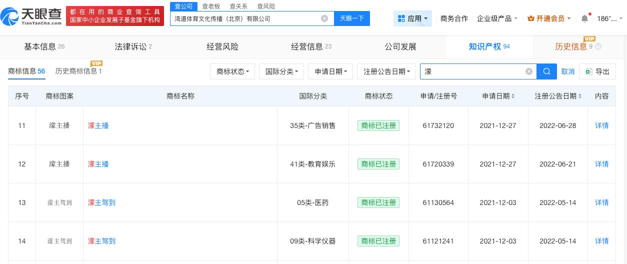 王濛已成立多家公司

王濛已注册濛主播商标王濛拟被破格晋升
据报道，近日，短道速