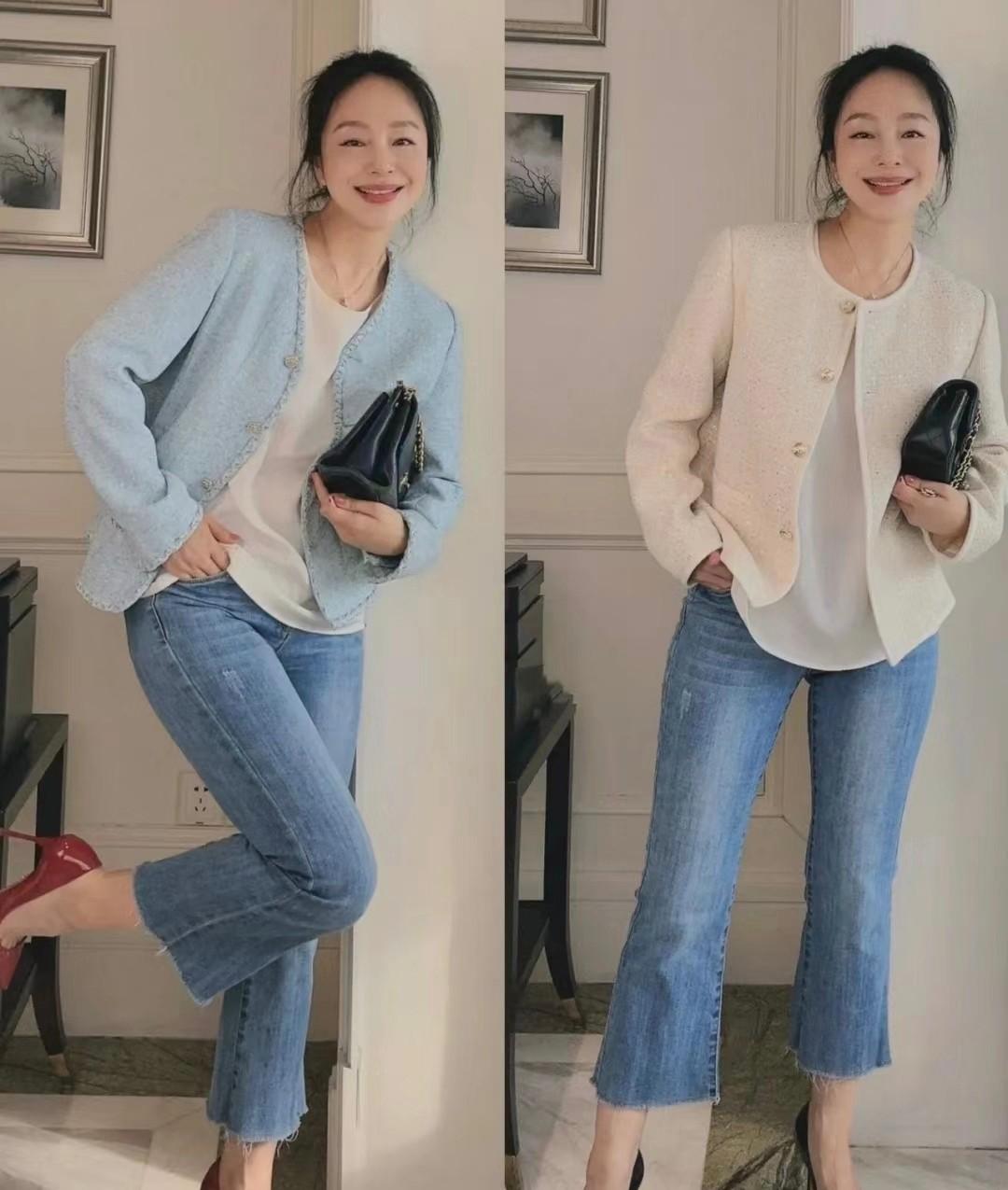 女人到了40岁之后，秋季学会这样穿，清爽自然又大方
40岁的女性最适合配色清爽、