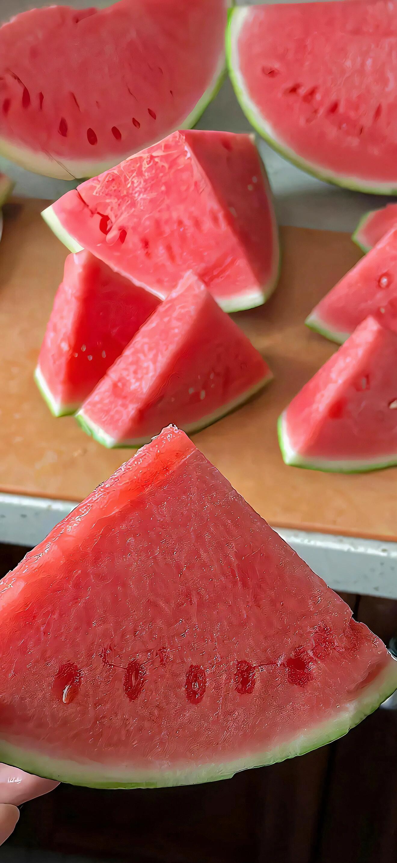 壁纸｜西瓜味的夏天🍉夏天和西瓜真的是绝配，减肥的我好想吃西瓜哦，只能看西瓜壁纸
