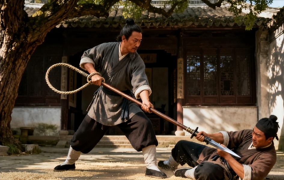 清雍正年间，江苏无锡武术大师范龙友正在吃饭。谁料，徒弟王贵突然手持长矛向他前胸刺