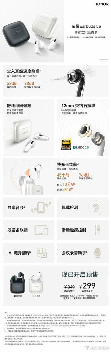 前几天荣耀X80 Pro Max发布会顺手掏了个彩蛋——荣耀Earbuds 5e