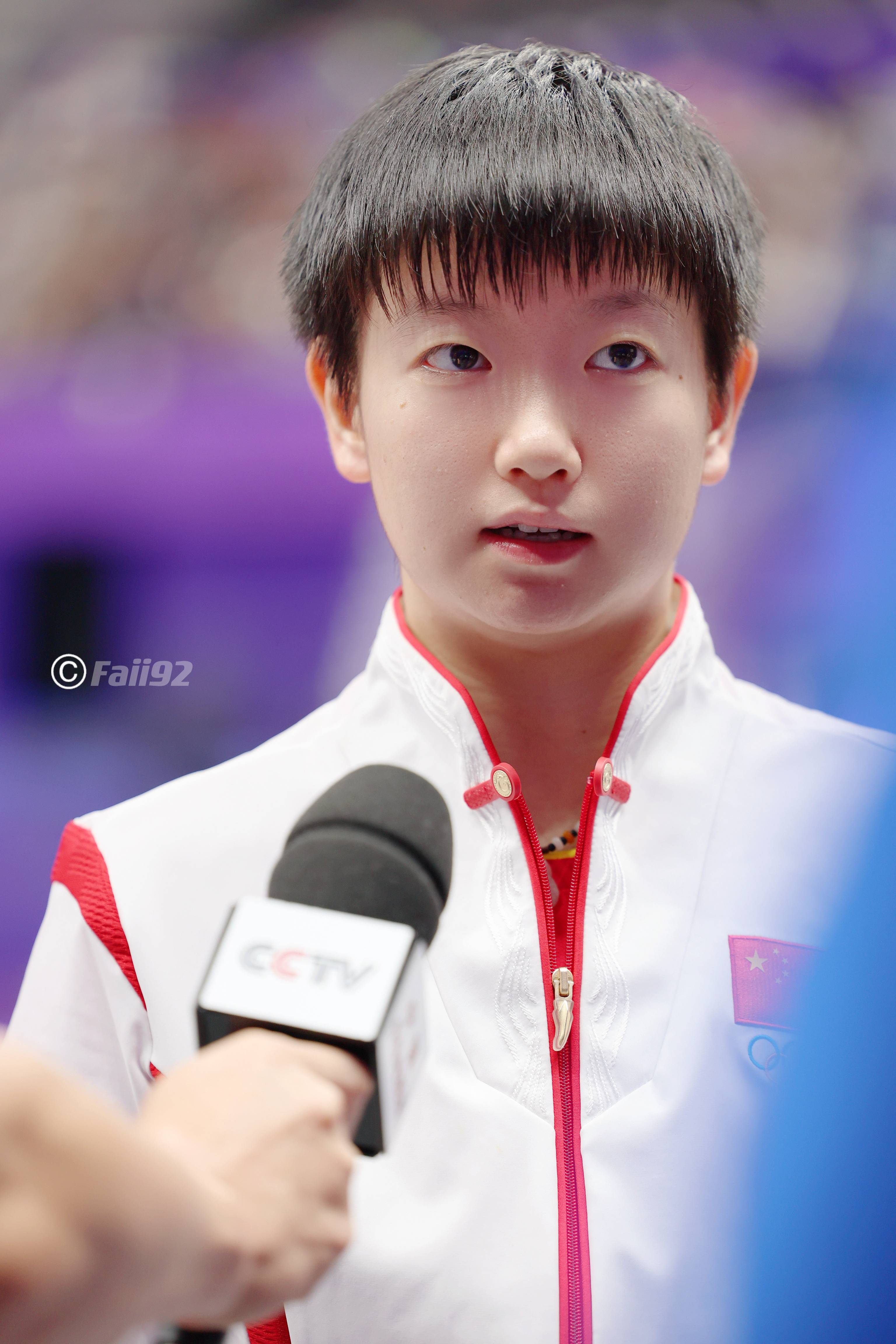 孙颖莎坦言奥运失利曾落泪   永远忘不了2024那个夏天，孙颖莎希望你如愿 图@
