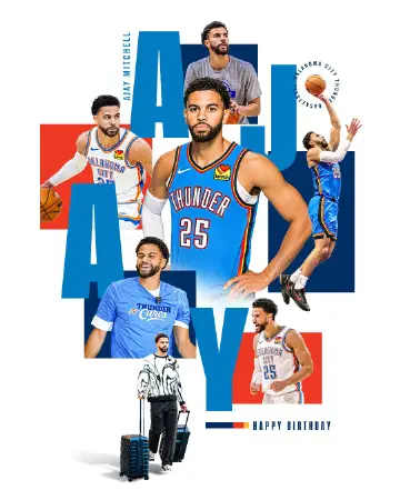 NBA和雷霆官方祝米切尔24岁生日快乐！nba选秀大会2026nba选秀大会雷霆