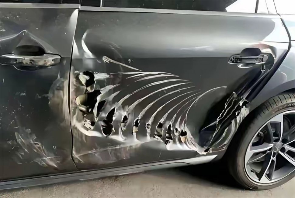 车子在楼下停了很久就这样了，请问是什么原因造成的？ ​​​