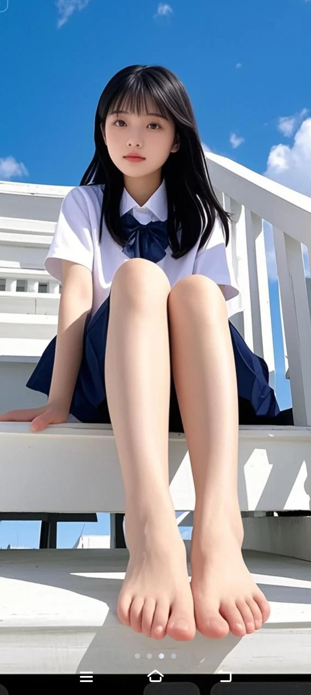 阳光下的校园少女，青春洋溢，脚踏微风，梦在蓝天。[捂脸][酷拽][酷拽][耶][