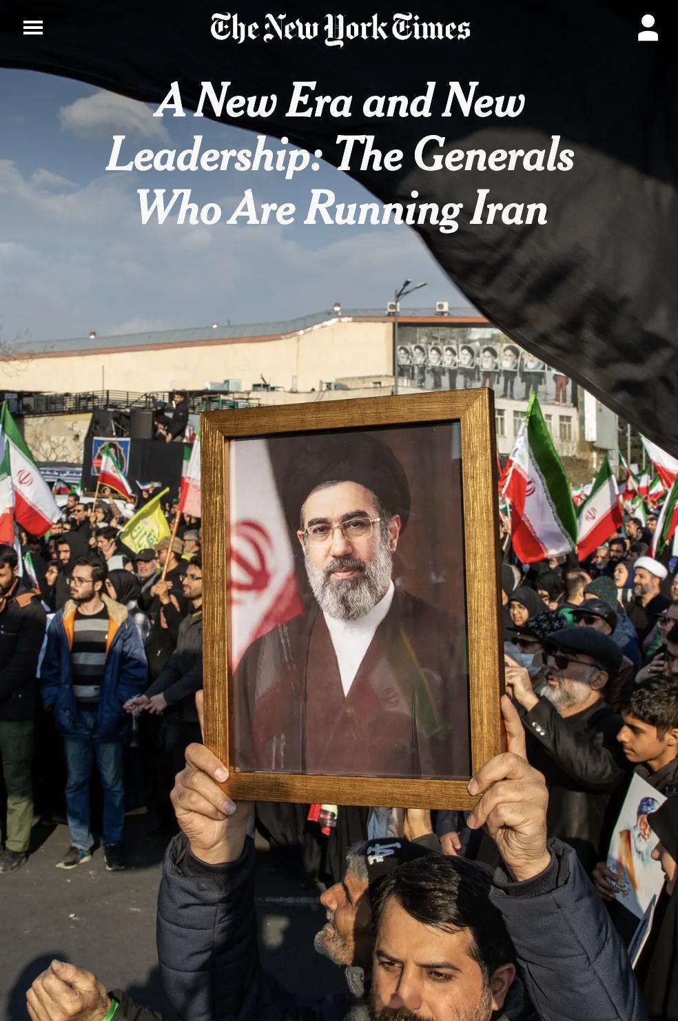 <纽约时报>介绍穆杰塔巴·哈梅内伊近况：穆杰塔巴·哈梅内伊由高级神职人员委员会选