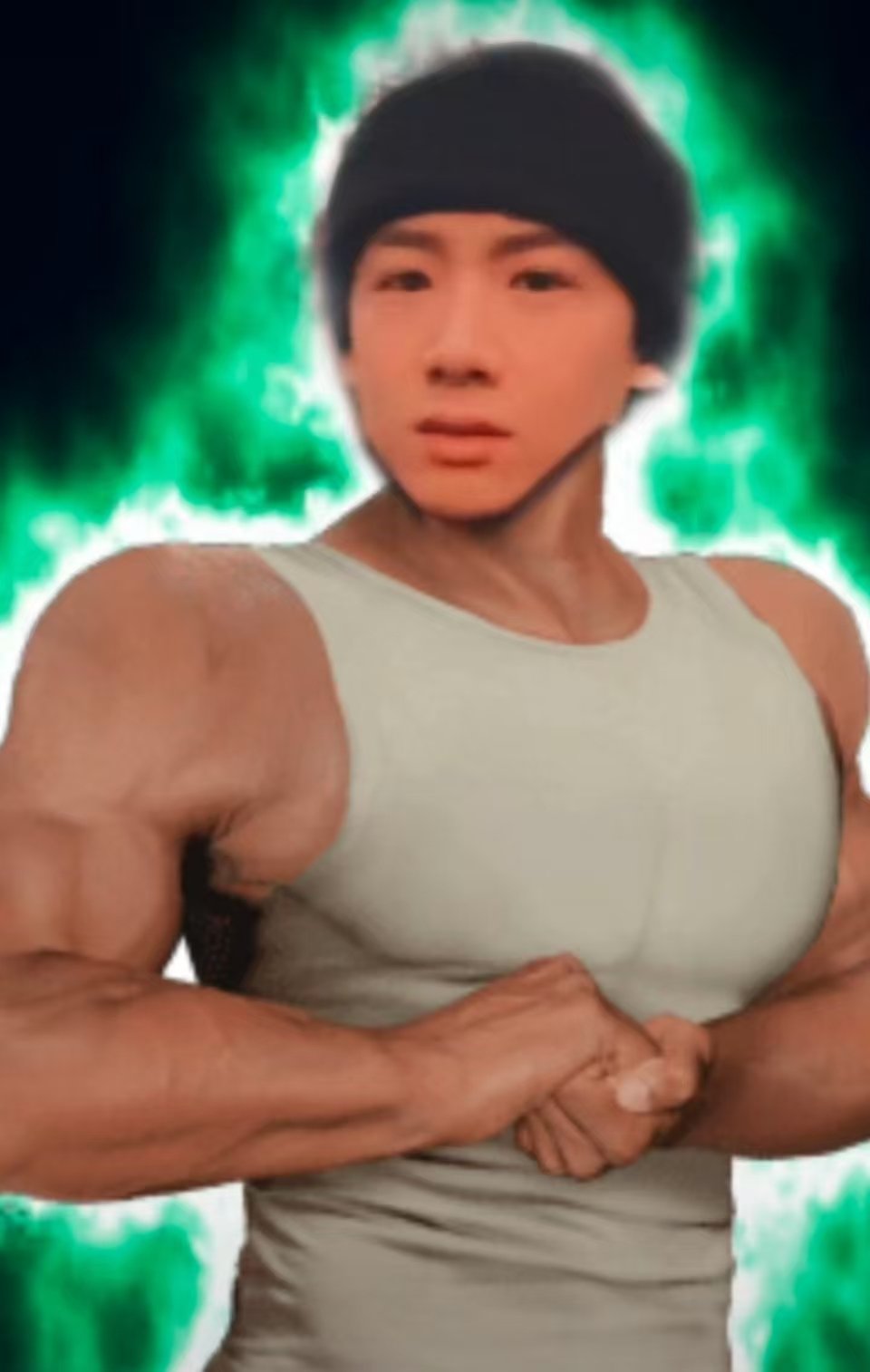 白敬亭又玩上特效了  白敬亭猛男特效  白敬亭又玩上特效了！直播时玩起了猛男、猴