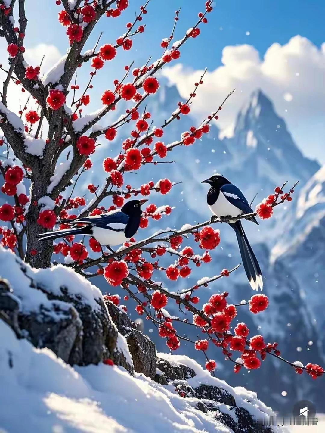 漫卷西风入小楼，
天边碎玉落难收。
飞穿疏竹敲窗冷，
梅雪争春亦不休。