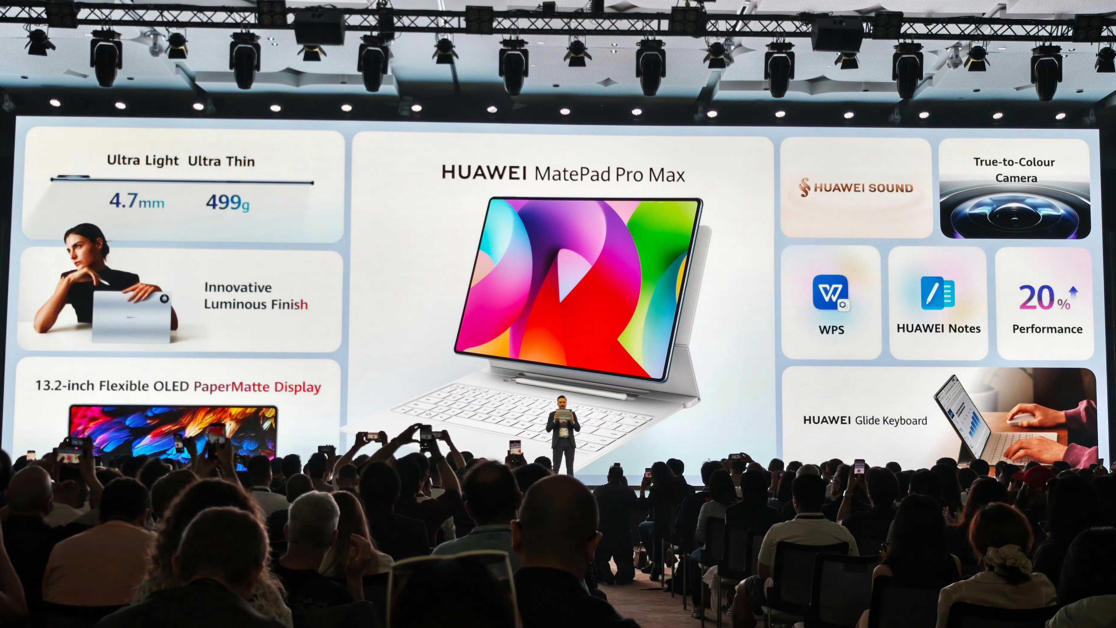 华为MatePad Pro Max海外发布，13.2寸柔性OLED，支持卫星和星