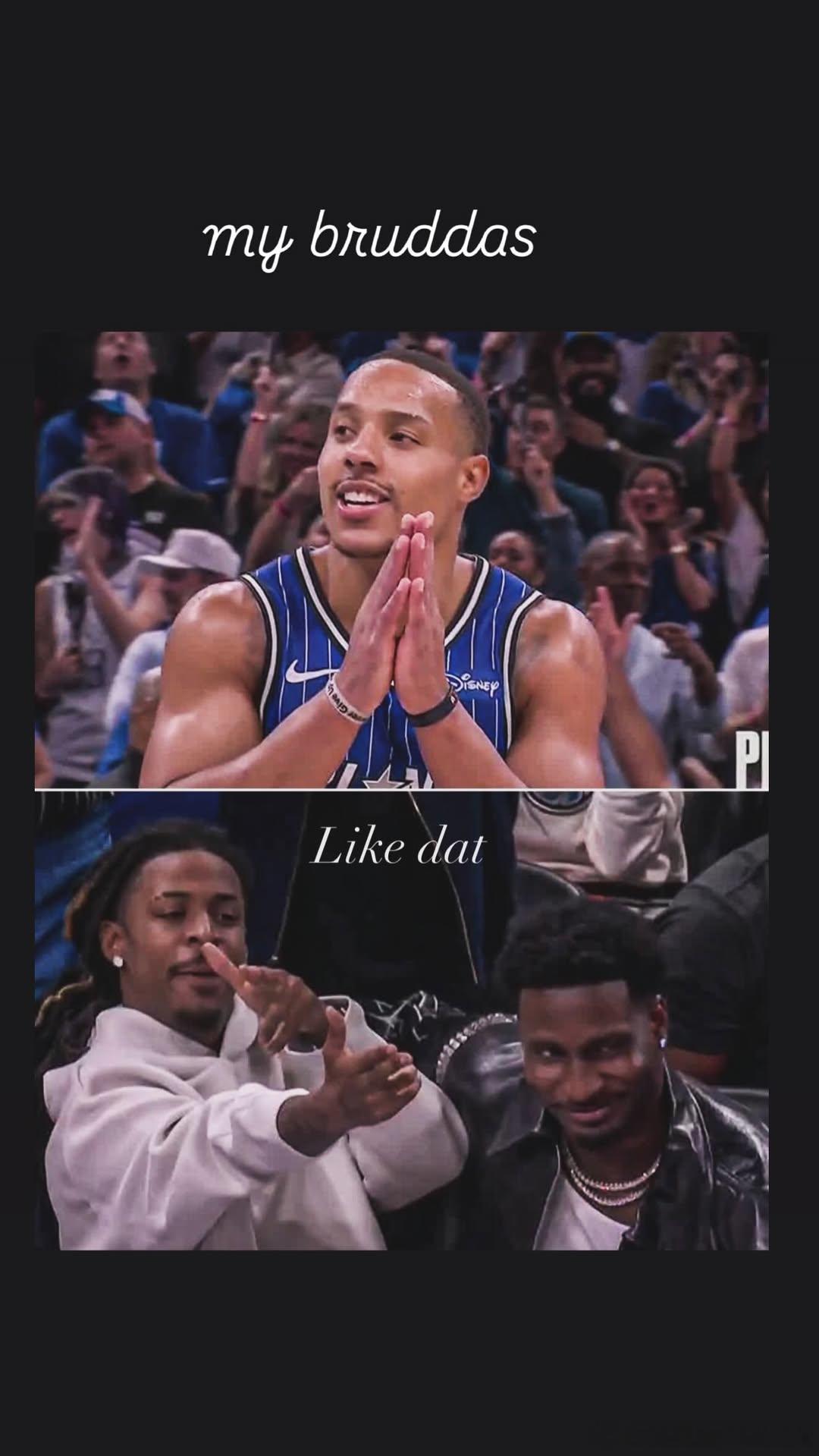 莫兰特晒照：我的好兄弟！莫兰特nba