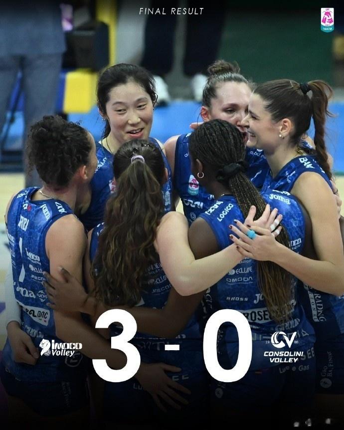 意甲女排联赛上演中国德比，朱婷12分当选MVP，庄宇珊拿下10分