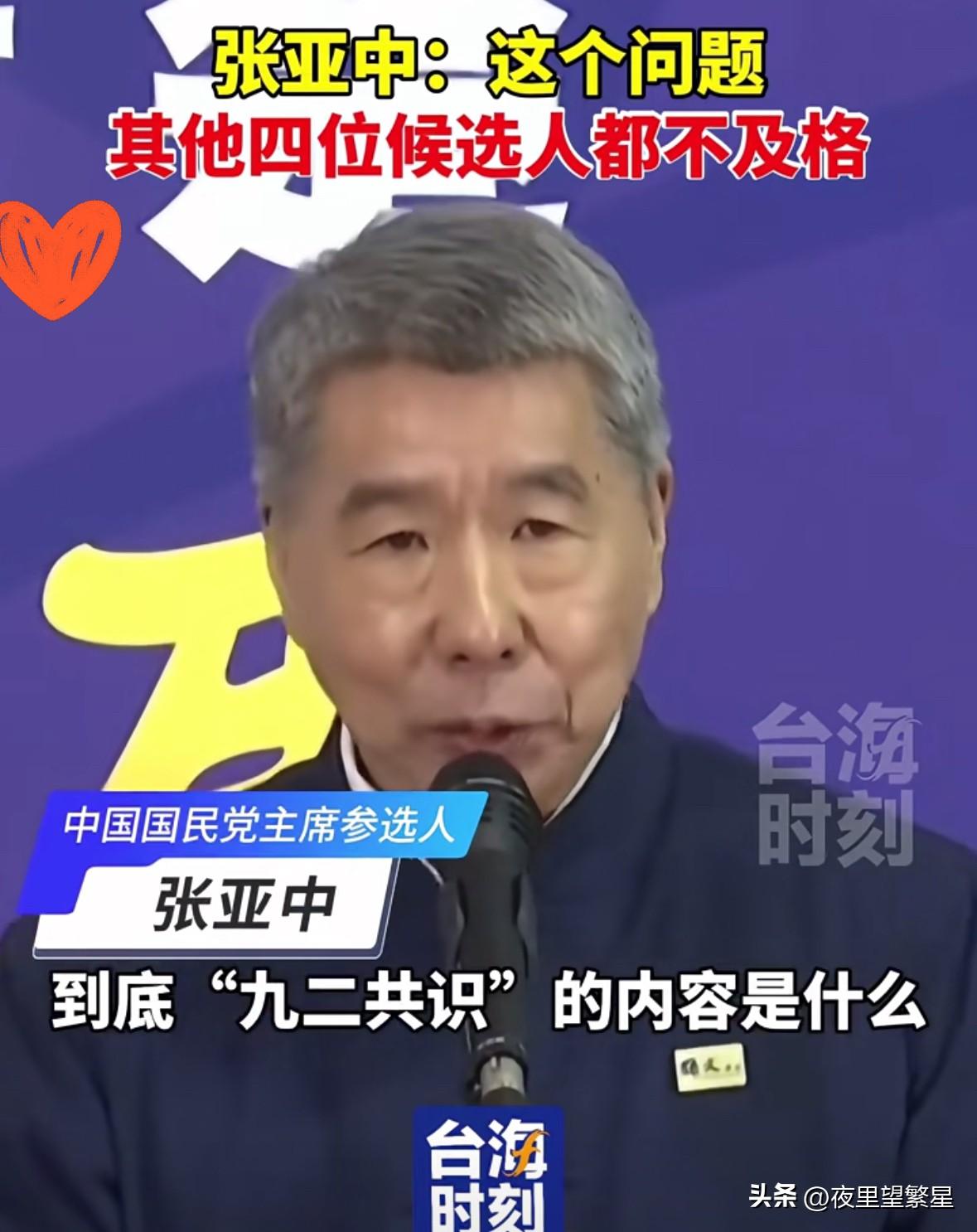 张亚中的孤影，藏着台湾政坛的困局

国民党这轮主席选举刚过，两场辩论看下来，结果