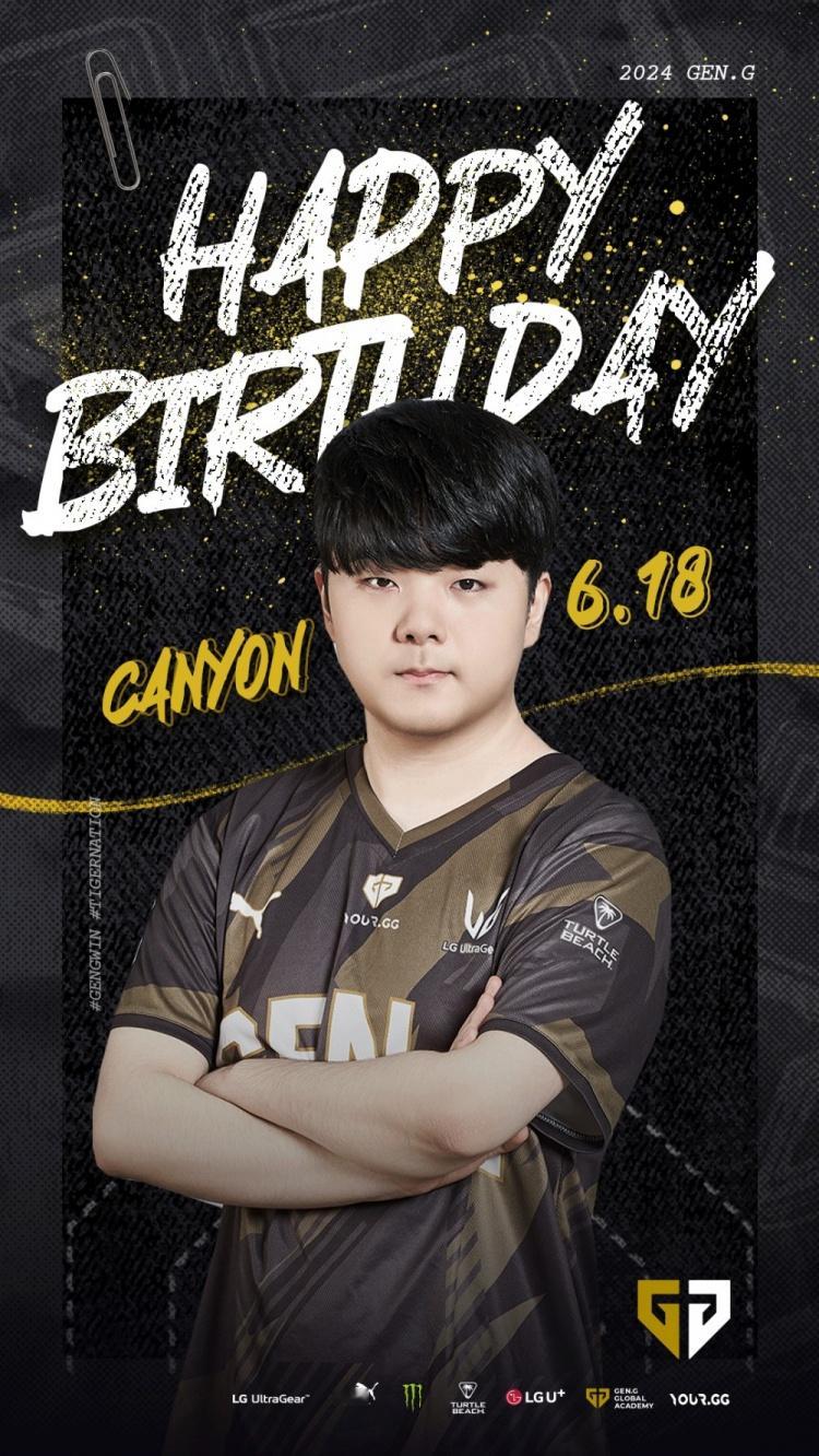 #GEN打野Canyon生日快乐##GEN选手Canyon生日快乐# 祝贺GEN