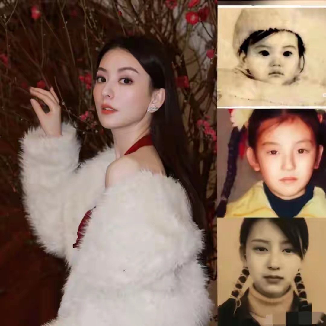 方媛从小气质就很出众，难怪后来能拥有这么好的缘分。 