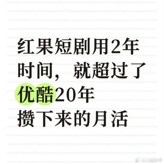 红果短剧用两年日活就正式超过优酷了，感觉大家的看视频习惯又变了，你们用红果短剧吗