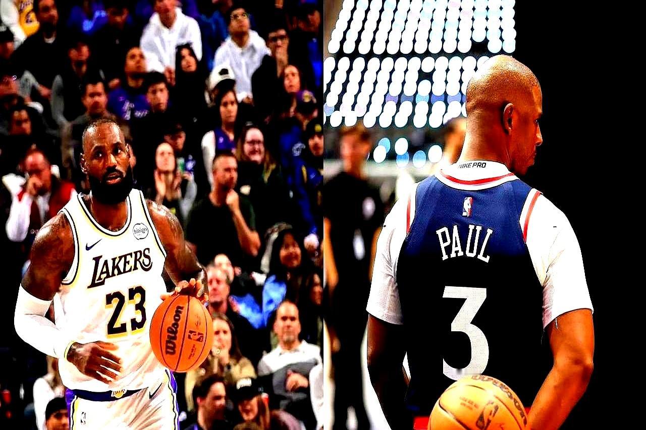 同样是40岁的老将，詹姆斯和保罗今天的表现，简直是两个世界。
 

詹姆斯拿着5